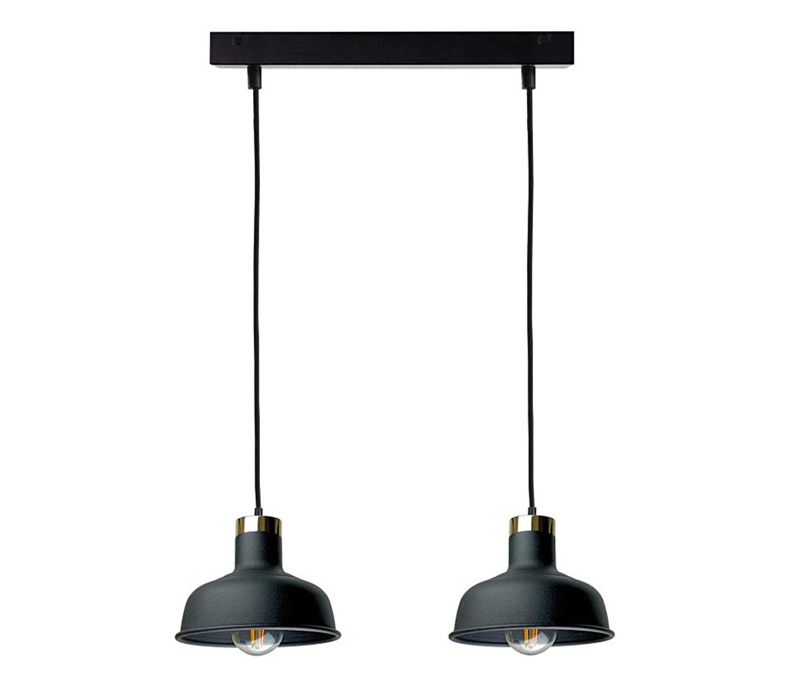 Żyrandol na lince HEBE 2xE27/60W/230V czarny