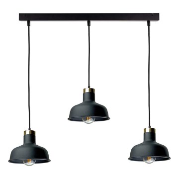 Żyrandol na lince HEBE 3xE27/60W/230V czarny