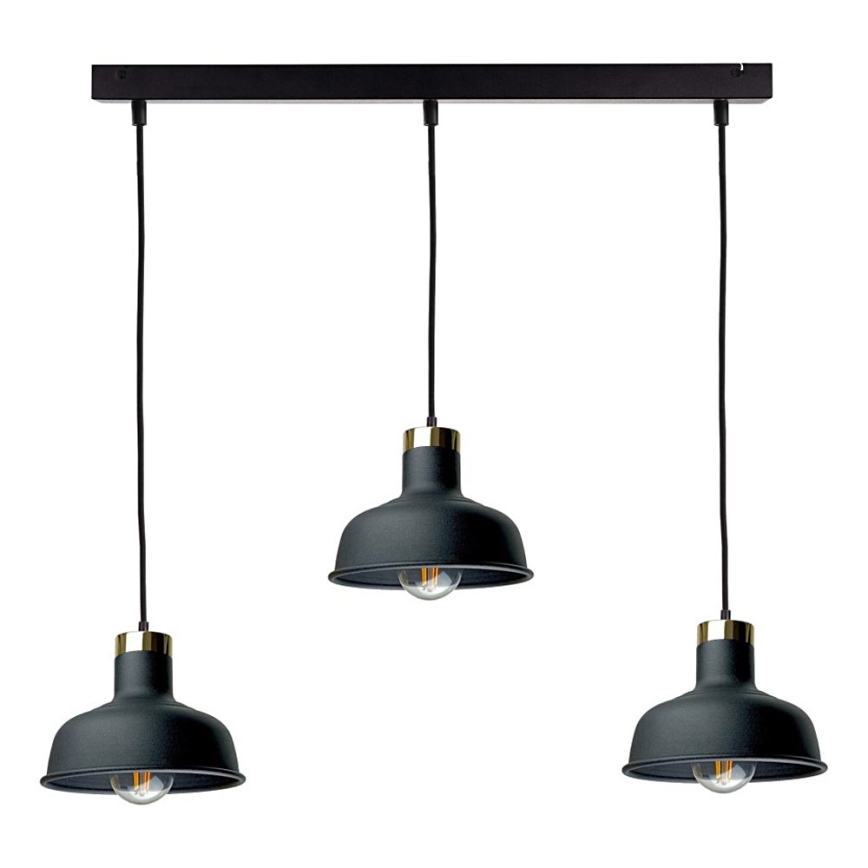 Żyrandol na lince HEBE 3xE27/60W/230V czarny