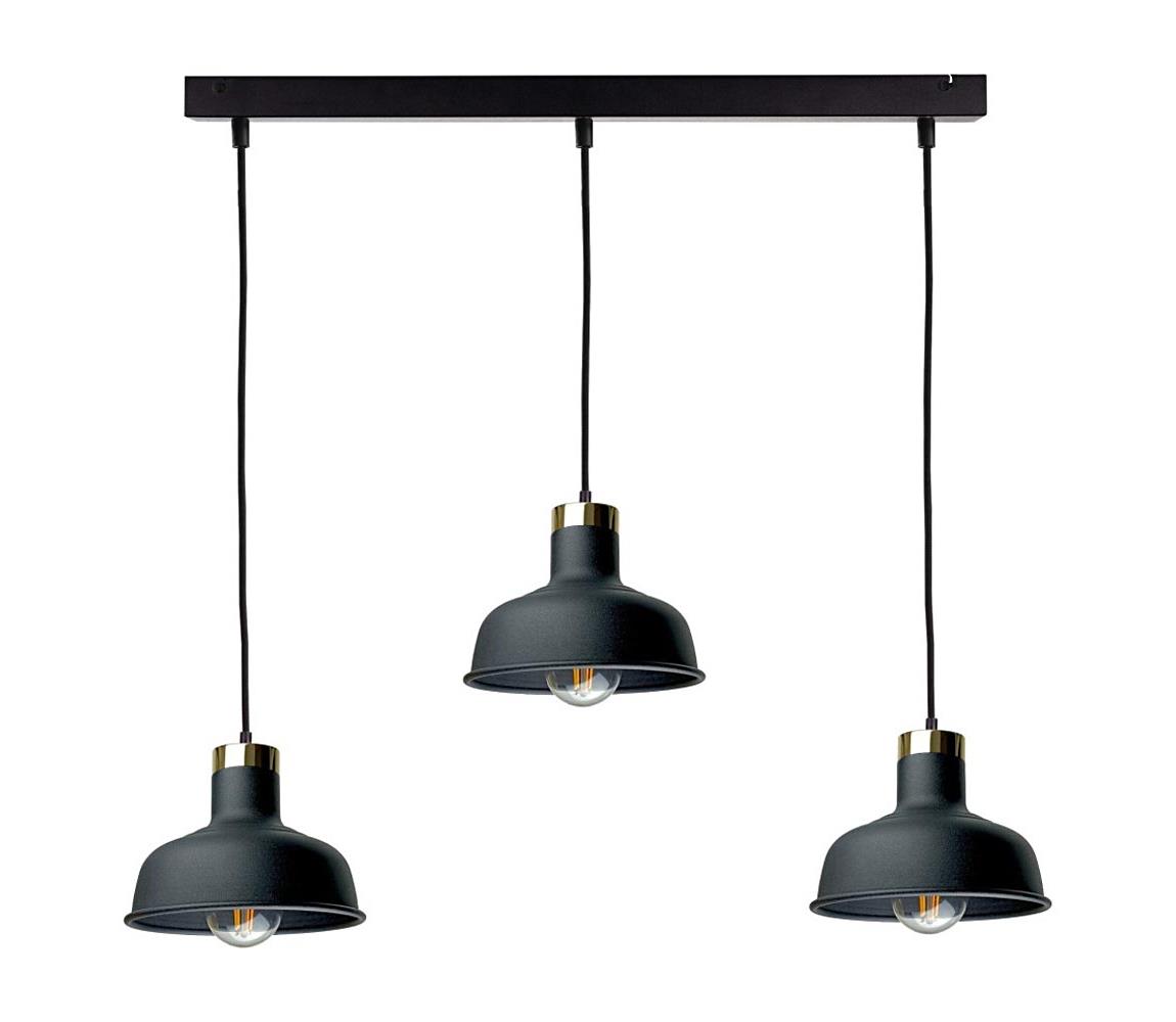 Żyrandol na lince HEBE 3xE27/60W/230V czarny