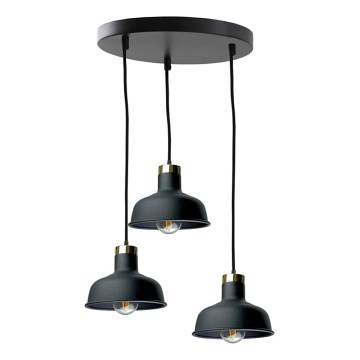 Żyrandol na lince HEBE 3xE27/60W/230V czarny