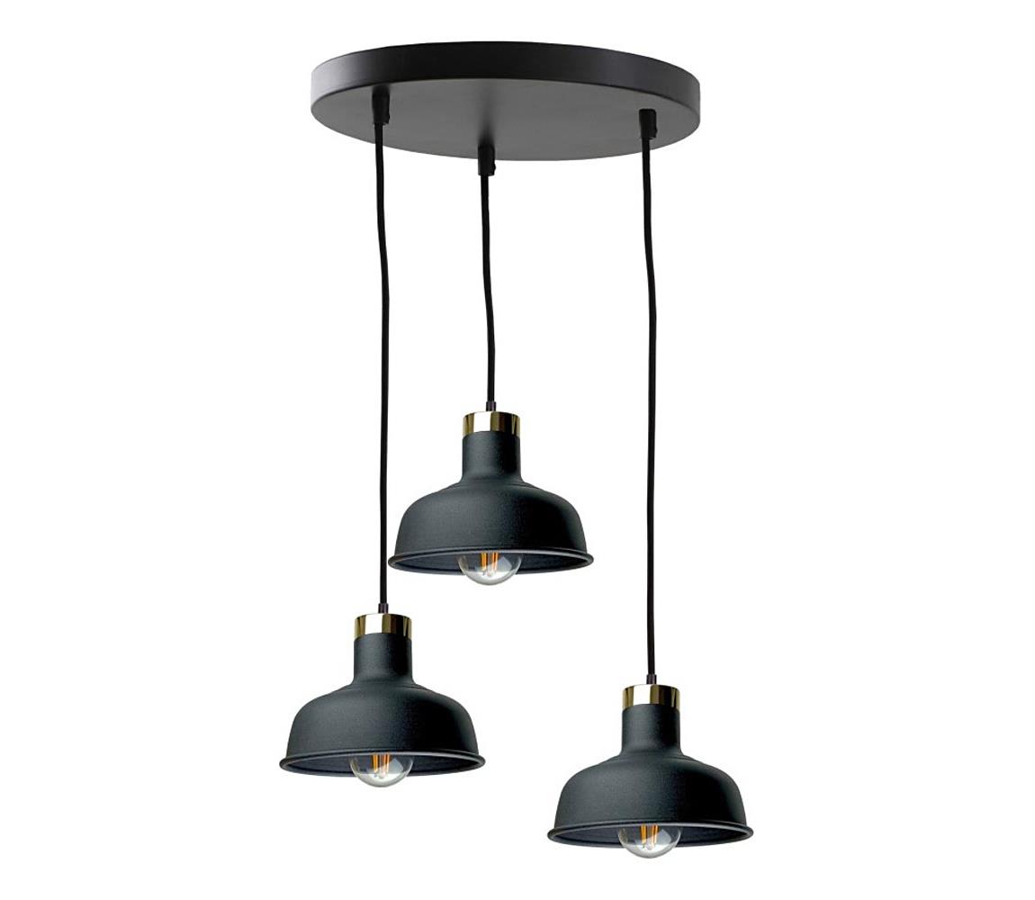 Żyrandol na lince HEBE 3xE27/60W/230V czarny