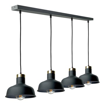 Żyrandol na lince HEBE 4xE27/60W/230V czarny