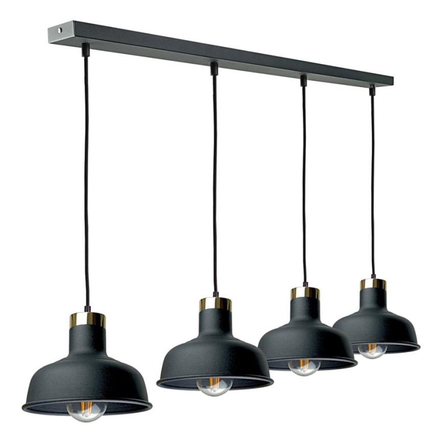 Żyrandol na lince HEBE 4xE27/60W/230V czarny