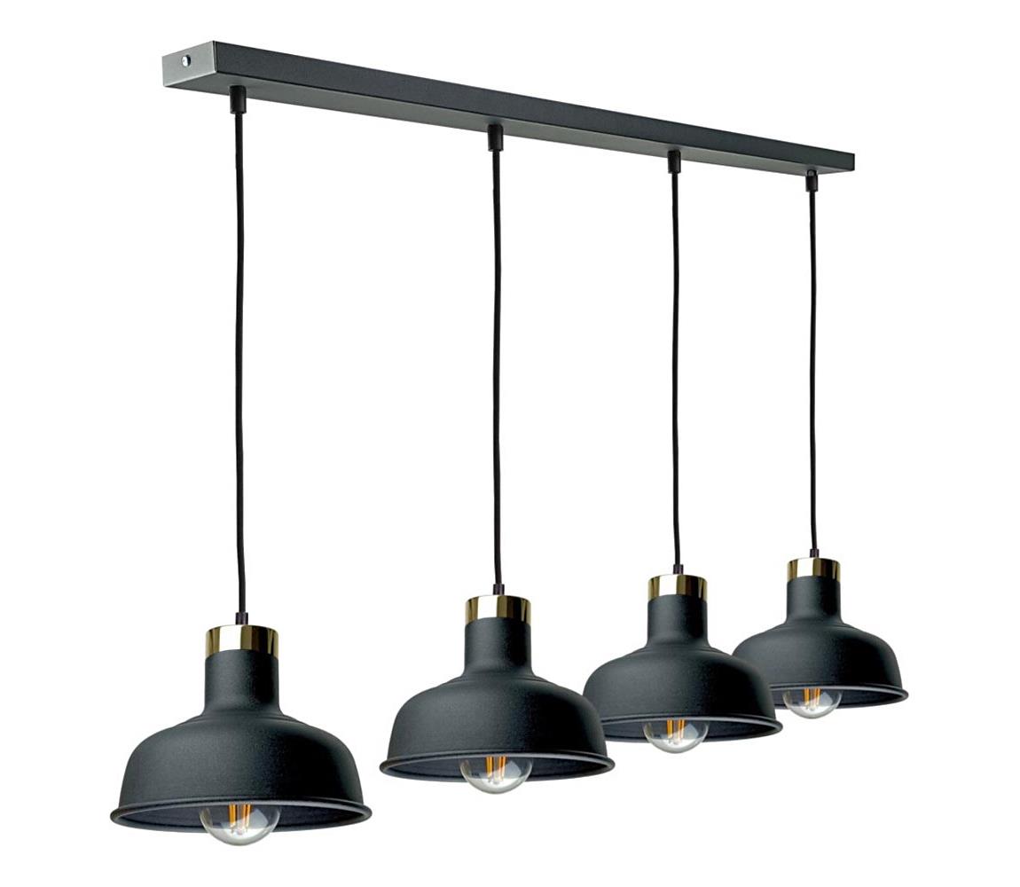 Żyrandol na lince HEBE 4xE27/60W/230V czarny