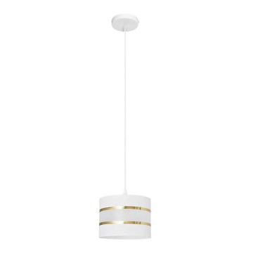 Żyrandol na lince HELEN 1xE27/15W/230V śr. 20 cm biały/złoty