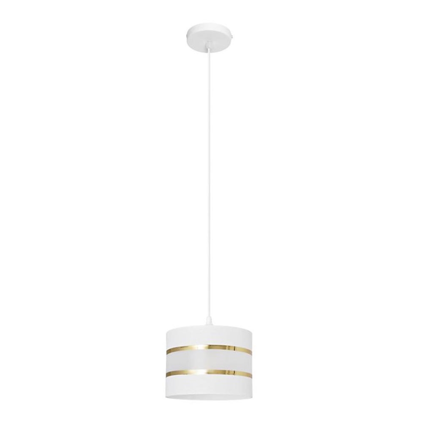 Żyrandol na lince HELEN 1xE27/15W/230V śr. 20 cm biały/złoty