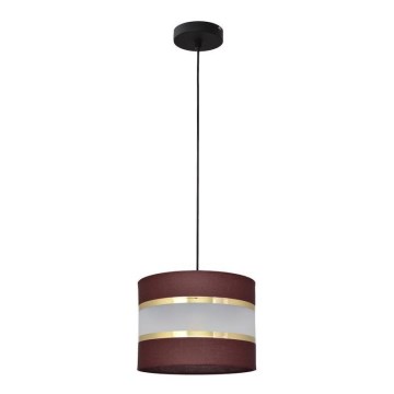 Żyrandol na lince HELEN 1xE27/15W/230V śr. 20 cm brązowy/czarny/złoty