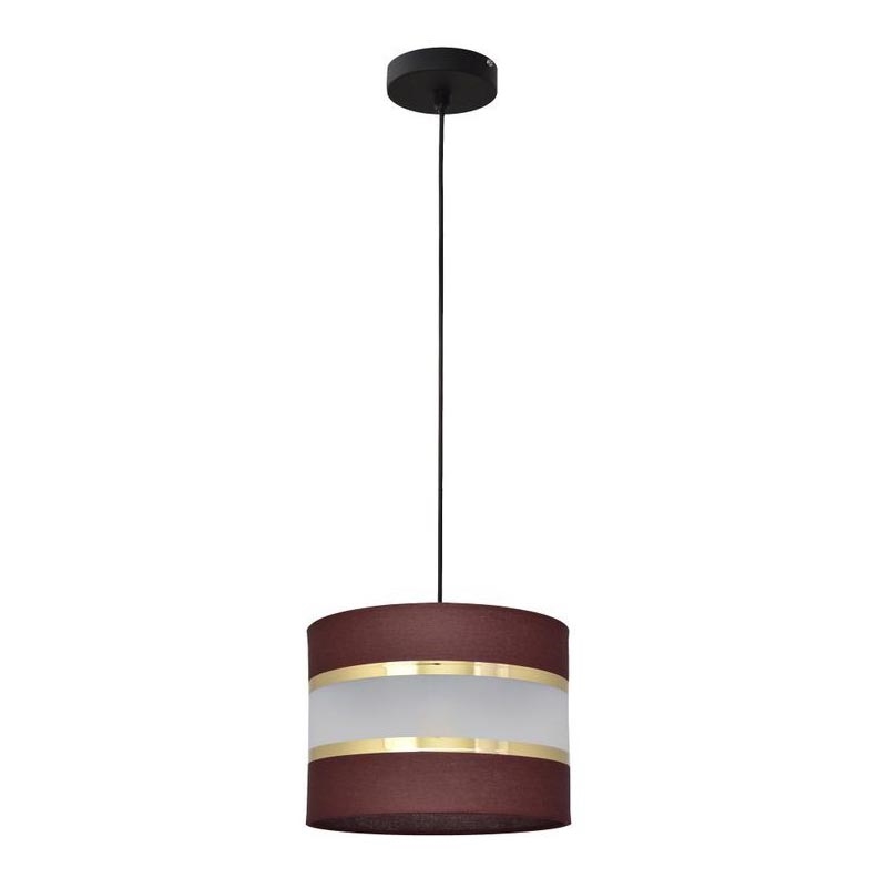 Żyrandol na lince HELEN 1xE27/15W/230V śr. 20 cm brązowy/czarny/złoty