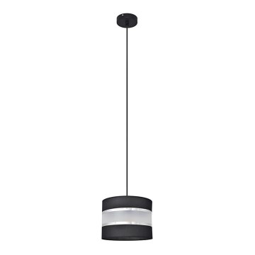 Żyrandol na lince HELEN 1xE27/15W/230V śr. 20 cm czarny/srebrny