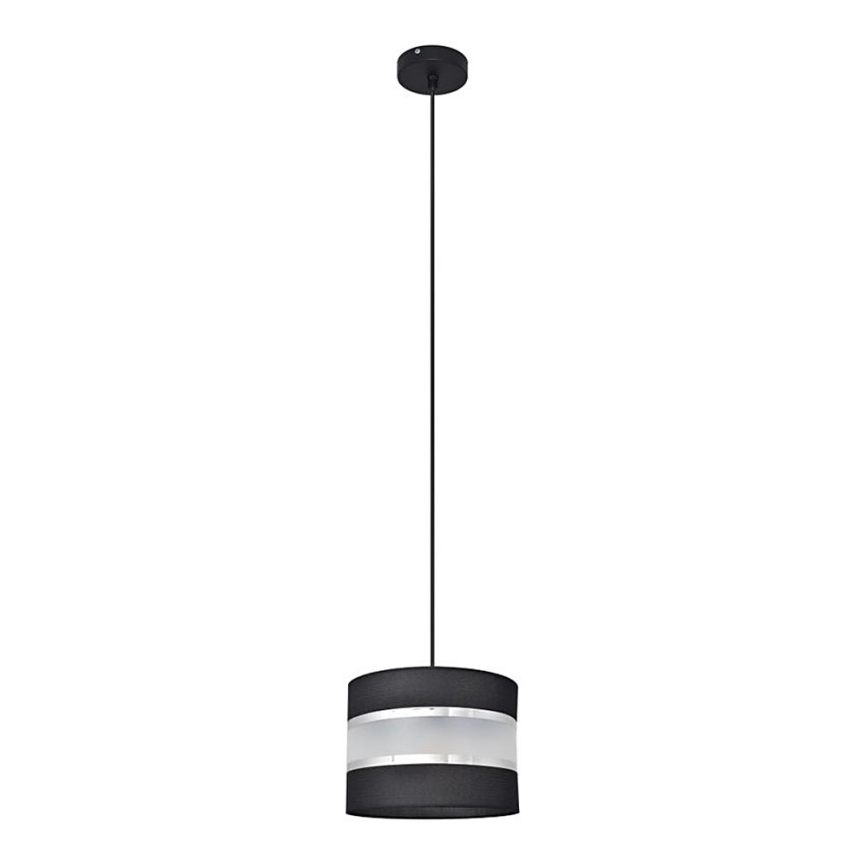 Żyrandol na lince HELEN 1xE27/15W/230V śr. 20 cm czarny/srebrny
