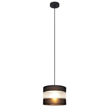 Żyrandol na lince HELEN 1xE27/15W/230V śr. 20 cm czarny/srebrny