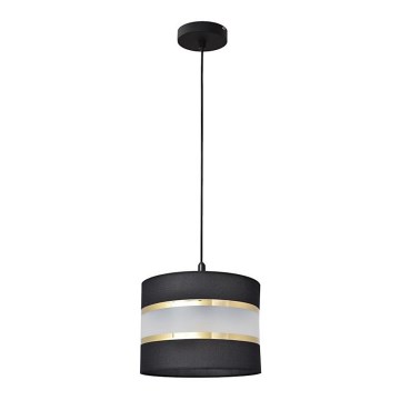 Żyrandol na lince HELEN 1xE27/15W/230V śr. 20 cm czarny/złoty