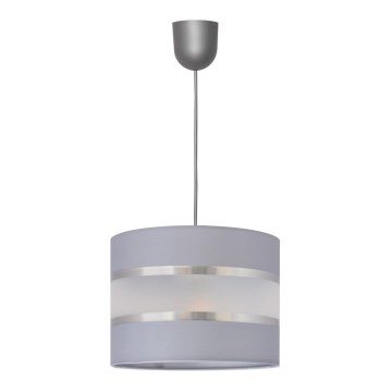 Żyrandol na lince HELEN 1xE27/15W/230V śr. 20 cm szary/srebrny