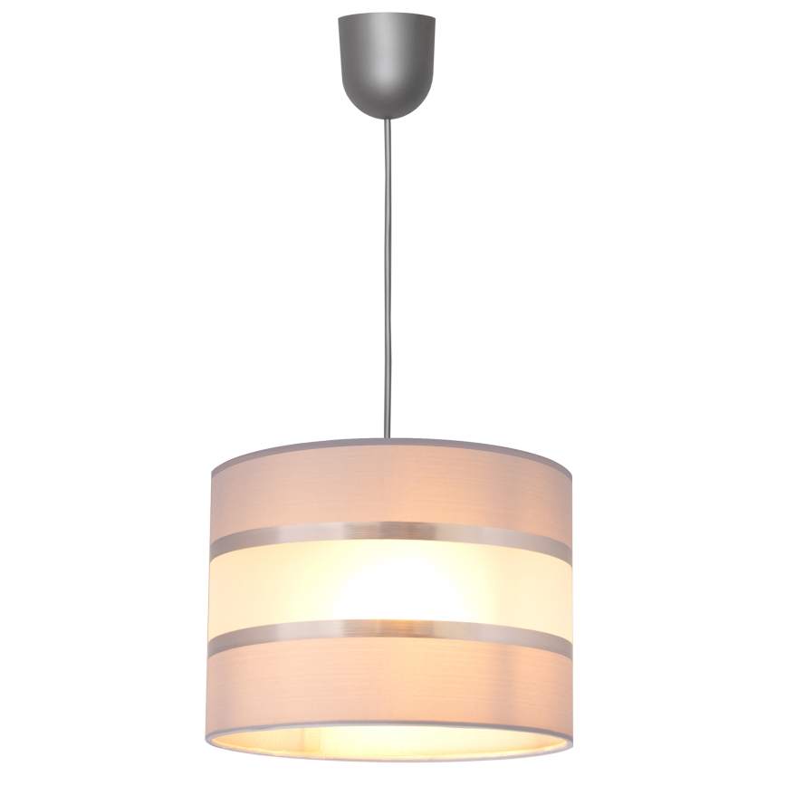 Żyrandol na lince HELEN 1xE27/15W/230V śr. 20 cm szary/srebrny