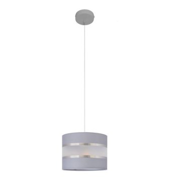 Żyrandol na lince HELEN 1xE27/15W/230V śr. 20 cm szary/srebrny