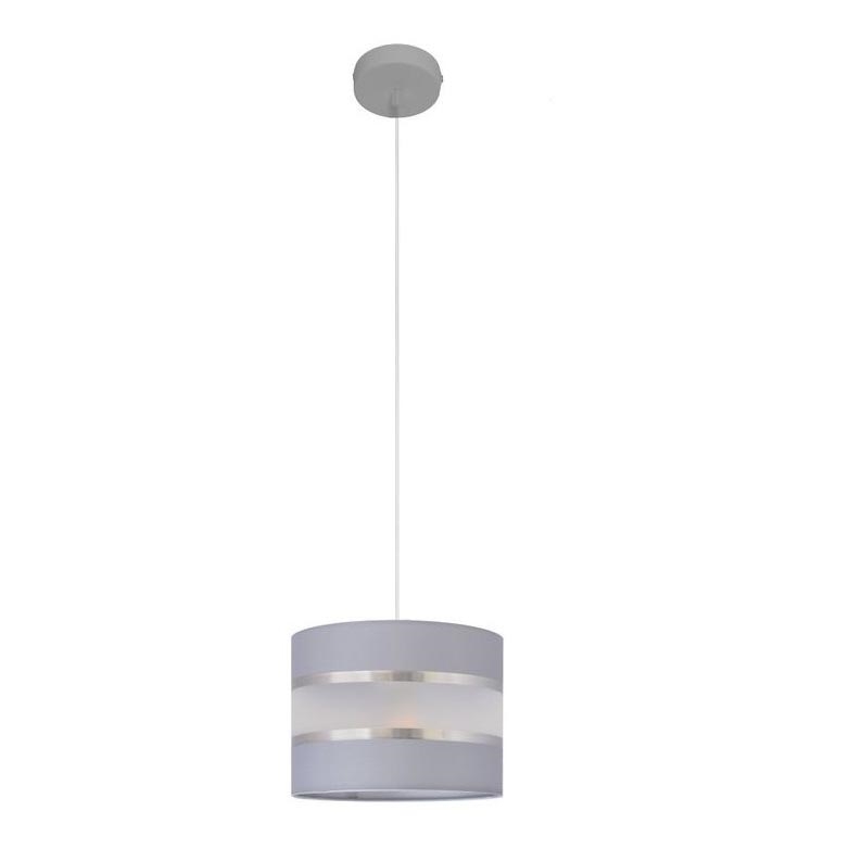 Żyrandol na lince HELEN 1xE27/15W/230V śr. 20 cm szary/srebrny