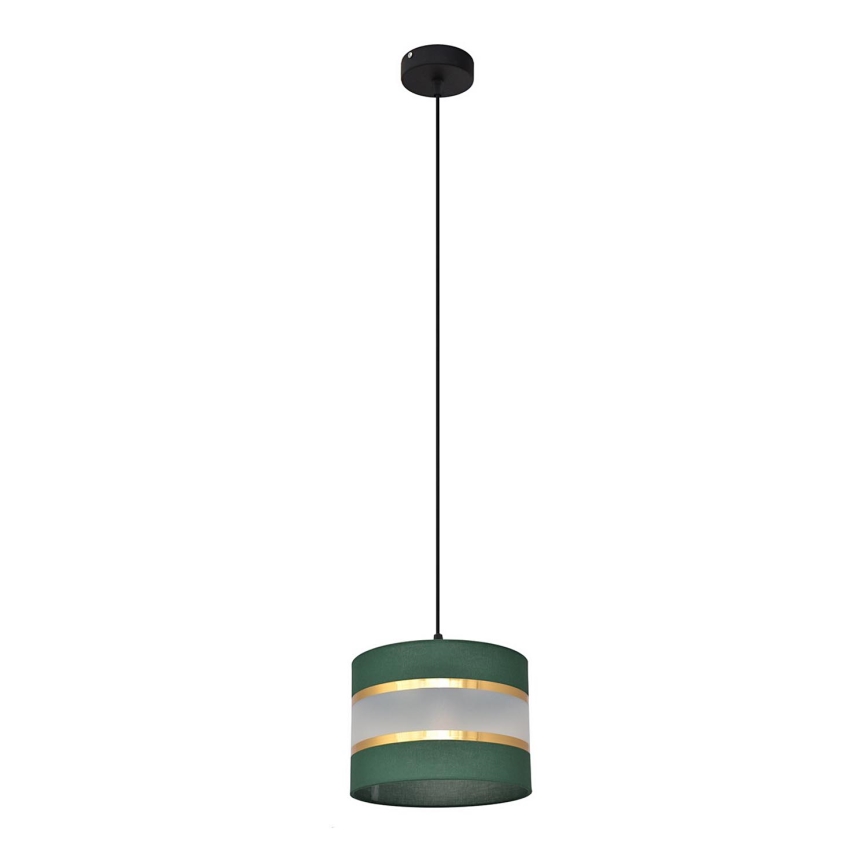Żyrandol na lince HELEN 1xE27/15W/230V śr. 20 cm zielony/złoty