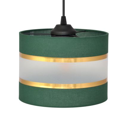 Żyrandol na lince HELEN 1xE27/15W/230V śr. 20 cm zielony/złoty