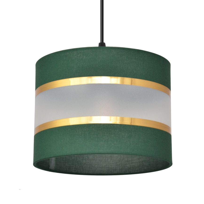 Żyrandol na lince HELEN 1xE27/15W/230V śr. 20 cm zielony/złoty
