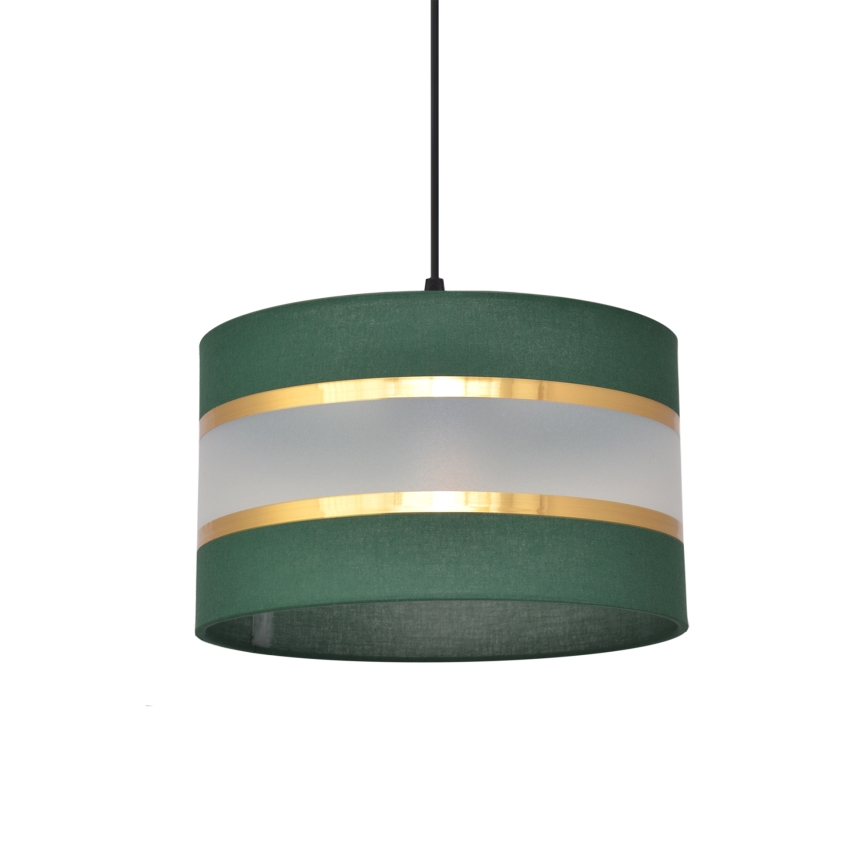 Żyrandol na lince HELEN 1xE27/15W/230V śr. 25 cm zielony/złoty