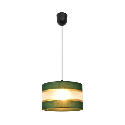 Żyrandol na lince HELEN 1xE27/15W/230V śr. 25 cm zielony/złoty