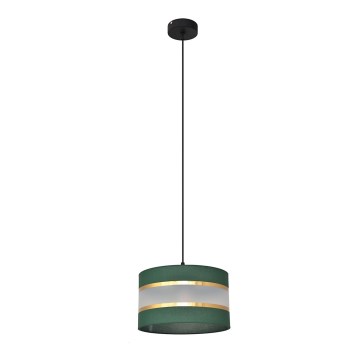 Żyrandol na lince HELEN 1xE27/15W/230V śr. 25 cm zielony/złoty
