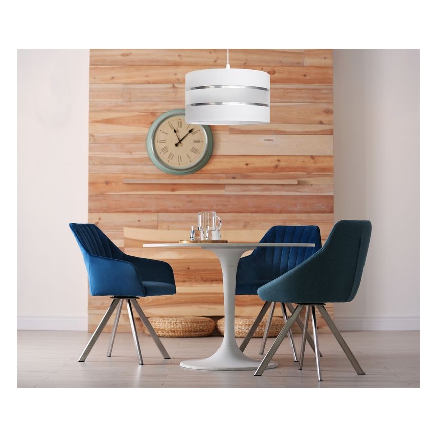 Żyrandol na lince HELEN 1xE27/15W/230V śr. 35 cm biały