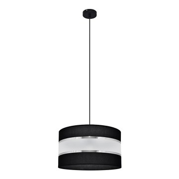 Żyrandol na lince HELEN 1xE27/15W/230V śr. 35 cm czarny/srebrny