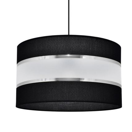 Żyrandol na lince HELEN 1xE27/15W/230V śr. 35 cm czarny/srebrny
