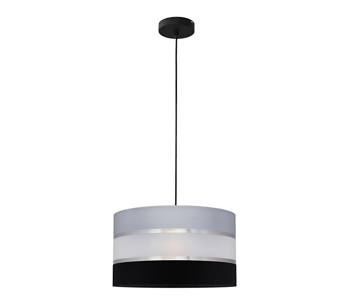 Żyrandol na lince HELEN 1xE27/15W/230V śr. 35 cm czarny/szary/srebrny