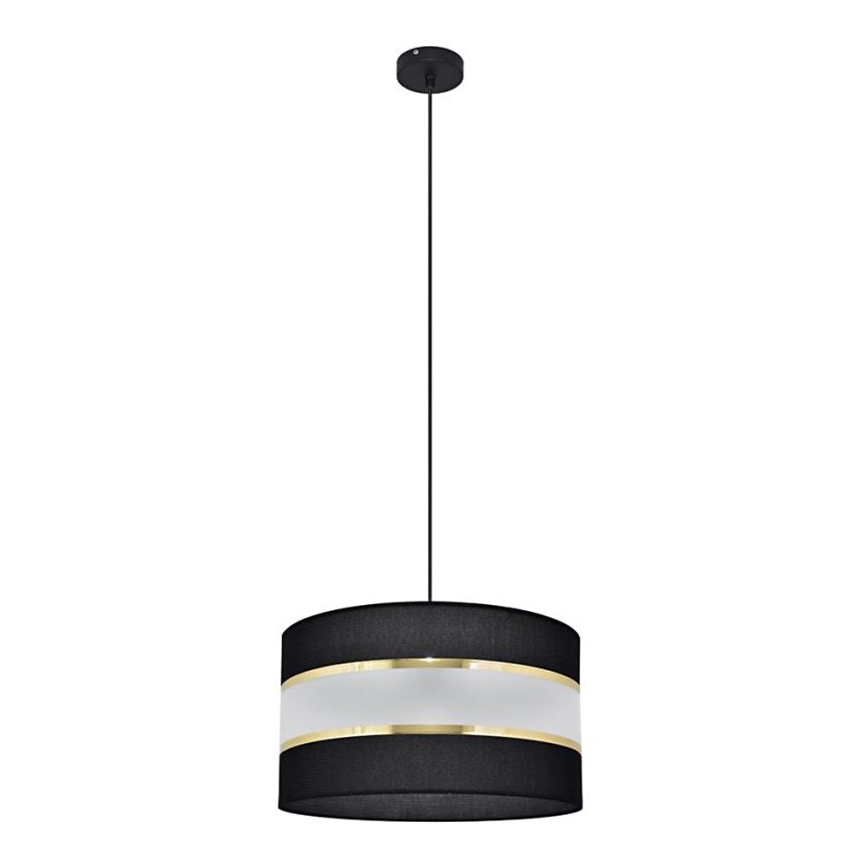 Żyrandol na lince HELEN 1xE27/15W/230V śr. 35 cm czarny/złoty