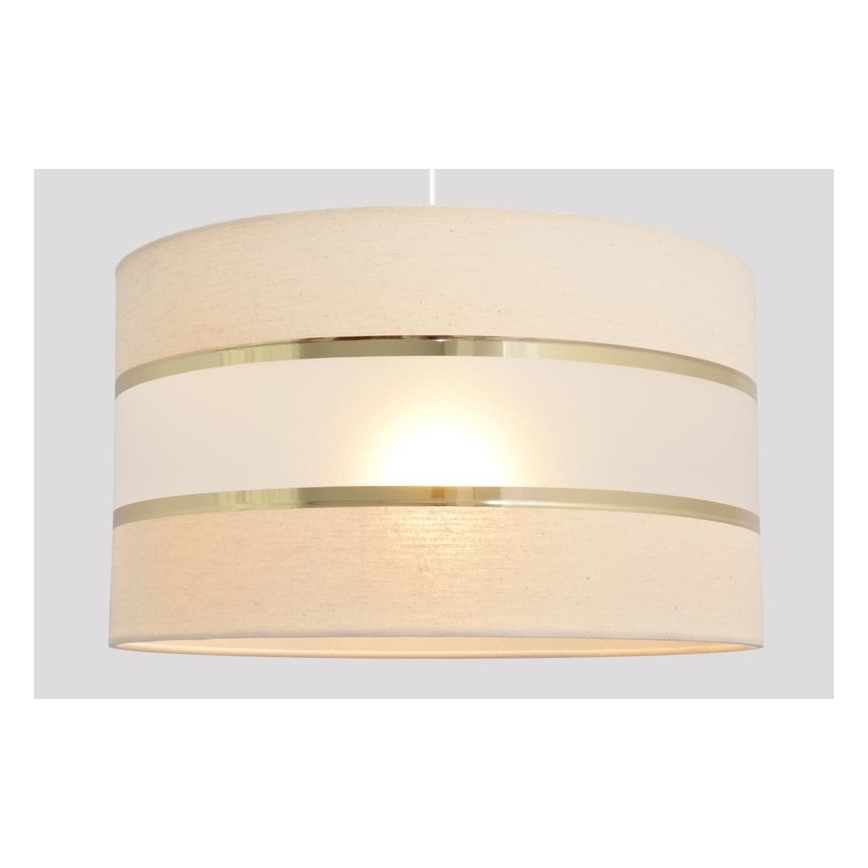 Żyrandol na lince HELEN 1xE27/15W/230V śr. 35 cm kremowy/złoty