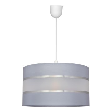 Żyrandol na lince HELEN 1xE27/15W/230V śr. 35 cm szary/srebrny