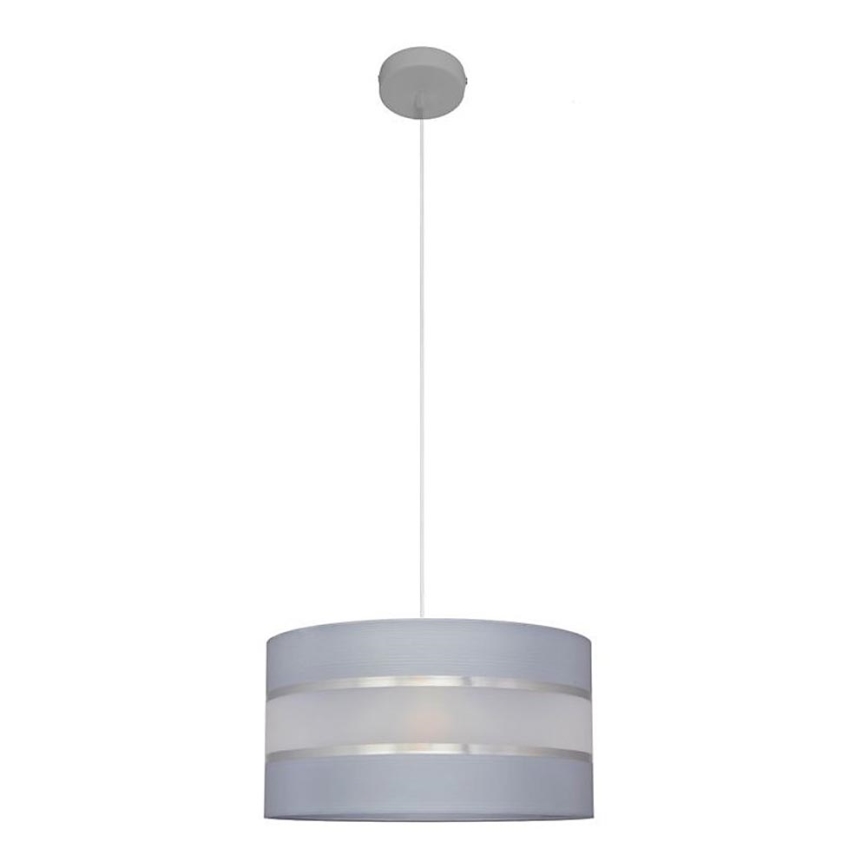 Żyrandol na lince HELEN 1xE27/15W/230V śr. 35 cm szary/srebrny