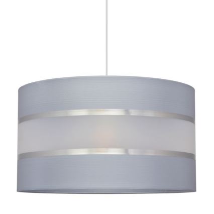 Żyrandol na lince HELEN 1xE27/15W/230V śr. 35 cm szary/srebrny