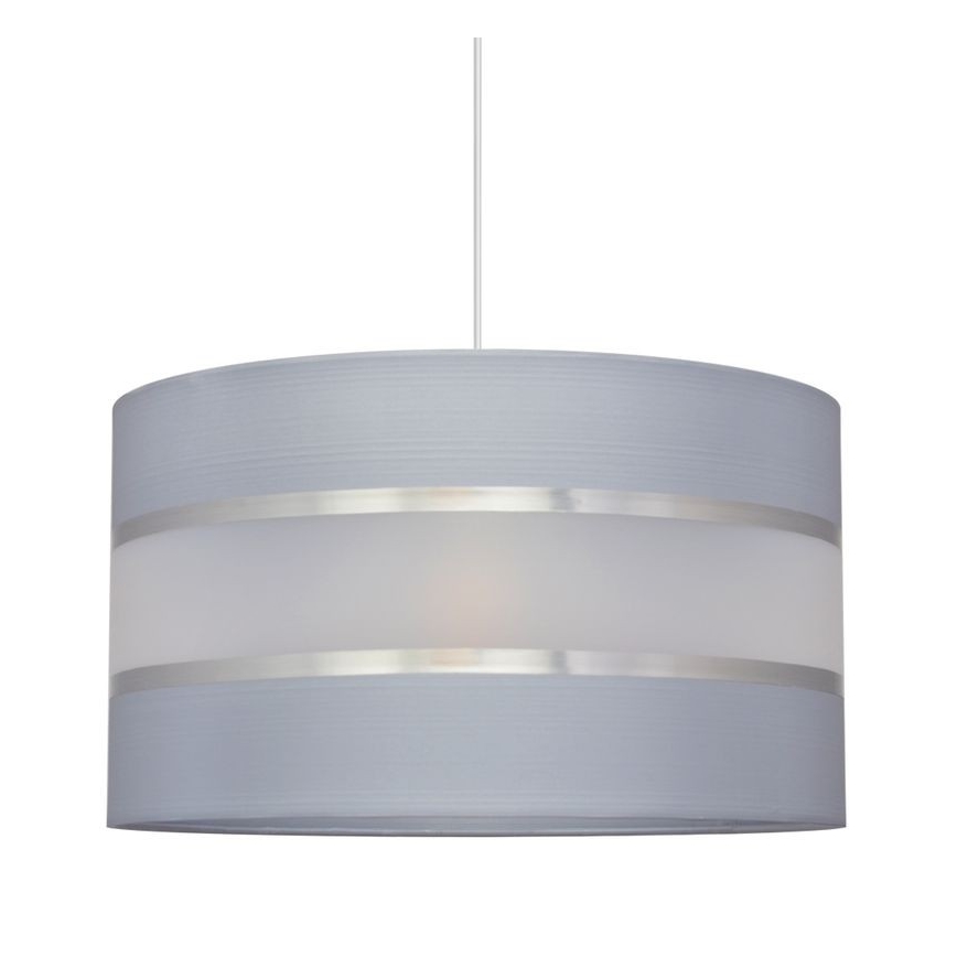 Żyrandol na lince HELEN 1xE27/15W/230V śr. 35 cm szary/srebrny