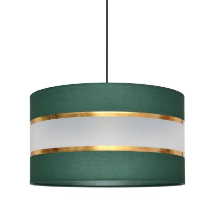 Żyrandol na lince HELEN 1xE27/15W/230V śr. 35 cm zielony/złoty