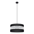 Żyrandol na lince HELEN 1xE27/15W/230V śr. 40 cm czarny/srebrny