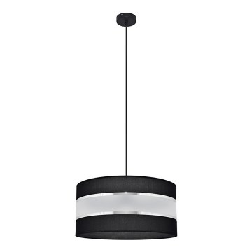 Żyrandol na lince HELEN 1xE27/15W/230V śr. 40 cm czarny/srebrny