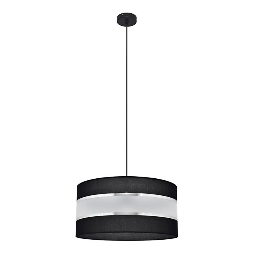 Żyrandol na lince HELEN 1xE27/15W/230V śr. 40 cm czarny/srebrny
