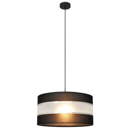 Żyrandol na lince HELEN 1xE27/15W/230V śr. 40 cm czarny/srebrny