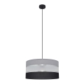 Żyrandol na lince HELEN 1xE27/15W/230V śr. 40 cm czarny/szary/srebrny