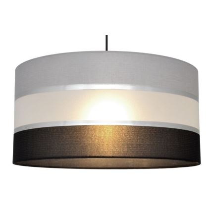 Żyrandol na lince HELEN 1xE27/15W/230V śr. 40 cm czarny/szary/srebrny