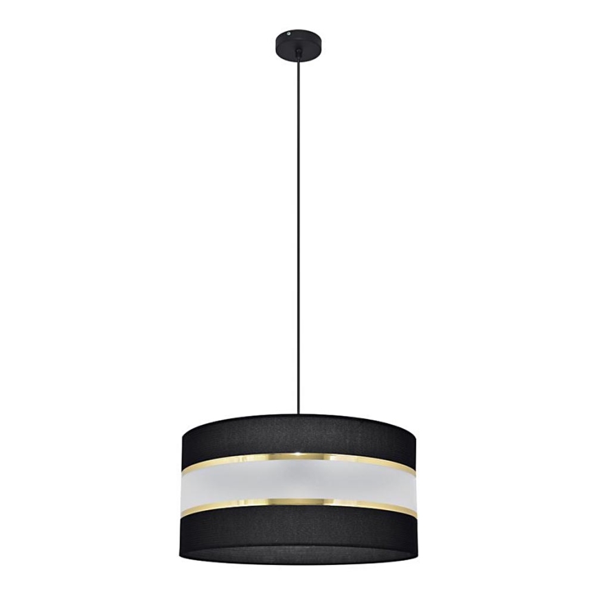 Żyrandol na lince HELEN 1xE27/15W/230V śr. 40 cm czarny/złoty