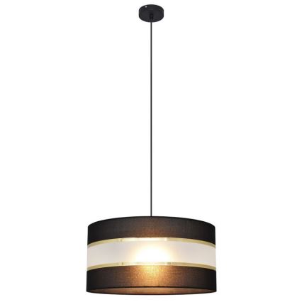 Żyrandol na lince HELEN 1xE27/15W/230V śr. 40 cm czarny/złoty