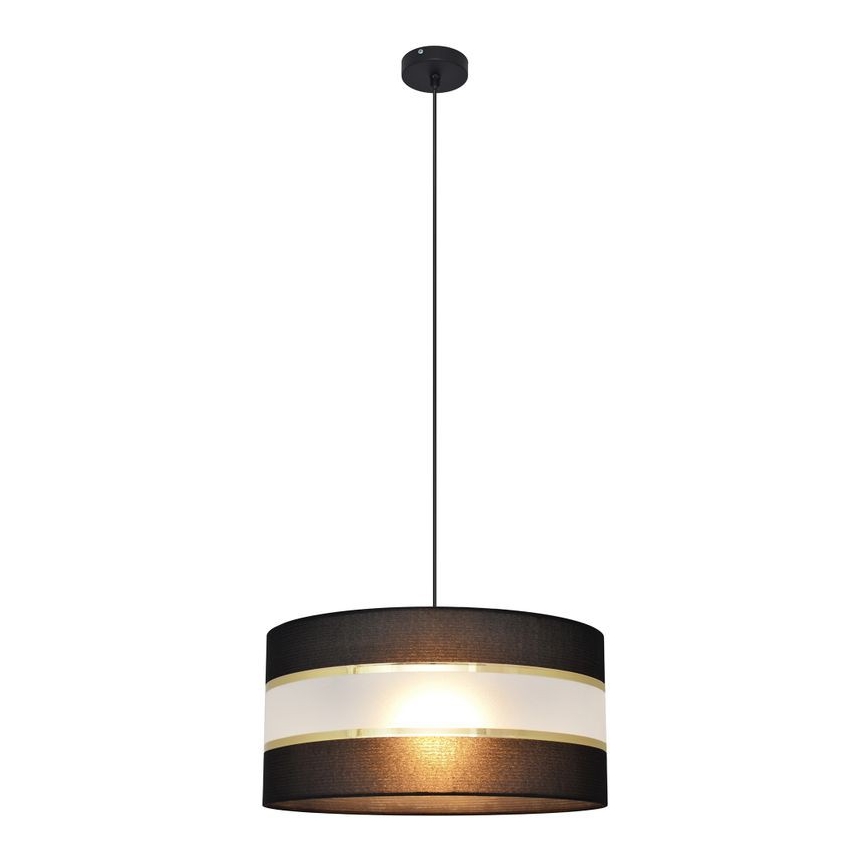 Żyrandol na lince HELEN 1xE27/15W/230V śr. 40 cm czarny/złoty