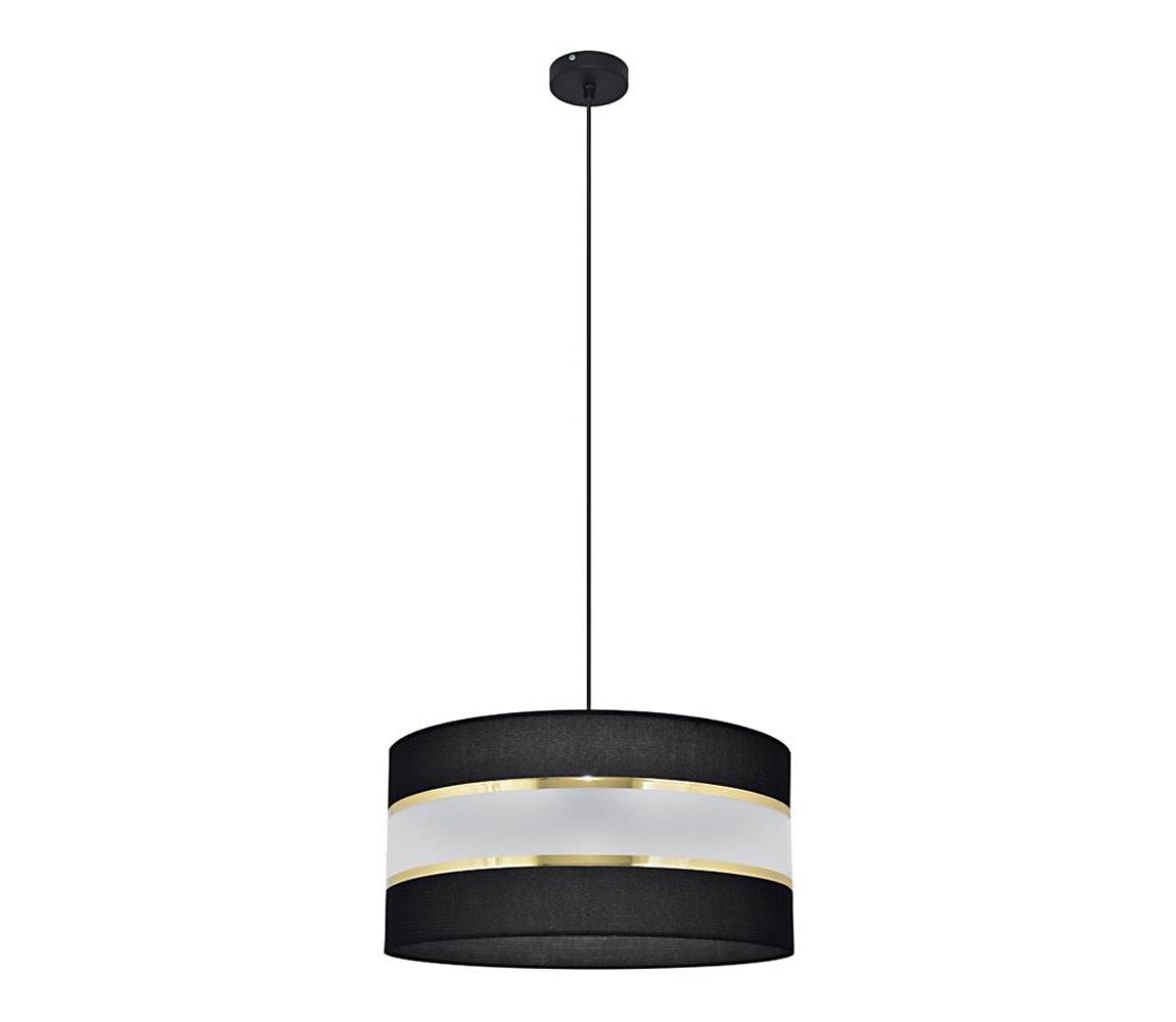 Żyrandol na lince HELEN 1xE27/15W/230V śr. 40 cm czarny/złoty