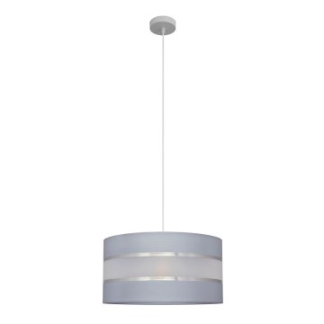 Żyrandol na lince HELEN 1xE27/15W/230V śr. 40 cm szary/srebrny