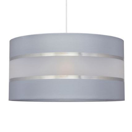 Żyrandol na lince HELEN 1xE27/15W/230V śr. 40 cm szary/srebrny